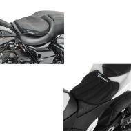 Sett: luftpute Air Deluxe ML komfort setepute i sort + gel setepute neopren L gel pute setetrekk i svart