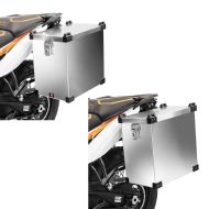 Sett: sidekoffert i aluminium Namib 35Ltr aluminiumskoffert + aluminiumskoffert Namib 40Ltr sidekoffert i aluminium