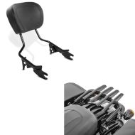 Sett: bagasjehylle egnet for Harley Davidson Touring 09-24 Craftride avtakbar i svart + sissy bar egnet for Harley Davidson Touring-modeller 09-24 Craftride i svart