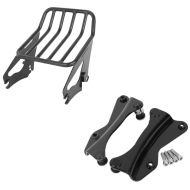 Sett: bagasjehylle W1 avtagbar egnet for Harley Davidson Touring-modeller 09-24 svart Craftride + motorsykkel 4-punkts monteringssett egnet for Harley Davidson Touring 14-24 monteringssett Craftride i svart
