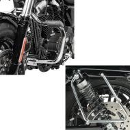 Sett: Crash bar egnet for Harley Davidson Sportster 2004-2020 Craftride Bart krom + salveskeholder egnet for Harley Davidson Sportster 04-20 krom Craftride