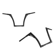2x styre Ape Hanger Fat B2 1-1/4" høyde 14" egnet for Harley Davidson fra Craftride svart sparesett