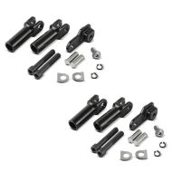 2x pillion fotstøtteholder egnet for Harley Davidson Softail Slim 12-17 Craftride svart sparesett