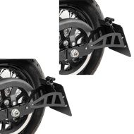 2x sideskiltholder som passer til Yamaha XVS 650-1100 Drag Star 96-07 Craftride svart økonomisett