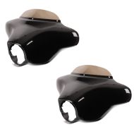 2x Batwing fairing med frontrute egnet for Harley Davidson Touring 1996-2013 Craftride sparesett