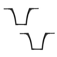 2x styre Ape Hanger Fat B2 1-1/4" høyde 16" passer for Harley Davidson fra Craftride svart sparesett