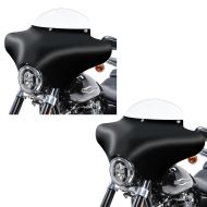2x Batwing kåpe med frontrute M egnet for Chopper og Bobber MW8 matt klar Craftride sparesett