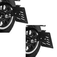 2x sideskiltholder som passer til Harley Davidson Softail 18-24 Craftride svart sparesett