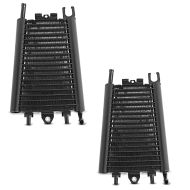 2x oljekjøler egnet for Harley Davidson Softail 18-24 radiatorkjøler Zaddox svart sparesett