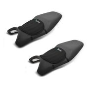 2x Gel Sitzkissen Tourtecs Neopren M Gelkissen Sitzauflage in schwarz Spar-Set_1