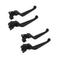 2x bremsespak og clutchspaksett Grep egnet for Harley Davidson Dyna Sportster Softail Touring 96- svart Craftride økonomisett