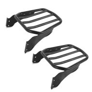 2x bagasjehylle egnet for Harley Davidson Softail 06-17 svart Craftride økonomisett