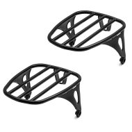 2x bagasjehylle egnet for Harley Davidson Softail Street Bob 18-24 Solo Rack Craftride GS3 svart økonomisett