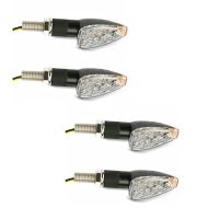 2x LED-indikatorer motorsykkel Lumitecs KP12 E-merke 2 deler front-bak sparesett