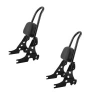 2x sissy bar egnet for Harley Davidson Sportster 04-20 Craftride Fast Rider-L svart økonomisett