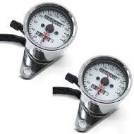 2x motorsykkel speedometer universal Craftride CMS speedometer krom sparesett