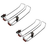 2x sidekofferter toppskinne LED egnet for Harley Davidson Touring 93-13 krom Craftride økonomisett