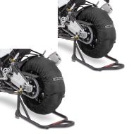 2x dekkvarmersett egnet for Suzuki GSX-R 1000 / R GSX-R 750 / 600 ConStands Laguna Seca 60-80°C svart økonomisett