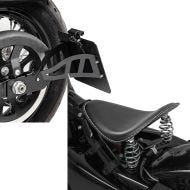 Sett: Sideskiltholder egnet for Honda Shadow VT 600 C 88-00 svart + Solo fjærsal egnet for Honda Shadow VT 750 / 600 C BR1