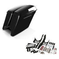 Sett: Sideveske strukket egnet for Harley Davidson Touring modeller 14-24 Craftride umalt, uten lukking + hengselsett som passer til Harley Davidson Touring sidevesker 14-24 Hard salvesker Craftride