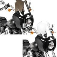 Set: Frontverkleidung für Harley Dyna Low Rider / Street Bob MG5 Scheibe + Verkleidung MG5 für Harley Dyna Low Rider, Street Bob schwarz / klar_1
