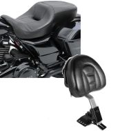 Sett: Komfortsete egnet for Harley Davidson Touring 14-24 Craftride Hengekøye svart + førerryggstøtte liten egnet for Harley Davidson Touring 97-24 krom Craftride