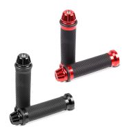 Sett: styrehåndtak 2X 22mm rød + styrehåndtak 2X 22mm svart