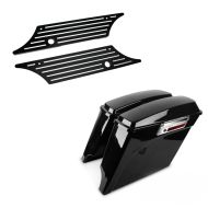 Sett: Sideveskesett egnet for Harley Davidson Touring 94-13 Craftride Stretched 35Ltr i svart + Edge Cut salveskelukking egnet for Harley Davidson Touring-modeller 93-13 Craftride