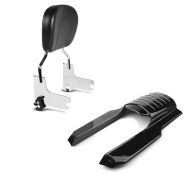 Sett: Sissy bar egnet for Harley Davidson Road King 97-08 Craftride Fast Driver-M krom + bakskjermforlengelse egnet for Harley Davidson Road King 96-08 Craftride