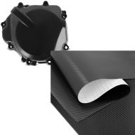 Sett: Generatordeksel egnet for Suzuki GSR 600/ 750 06-16 Lima-deksel + innpakningslim karbonfilm 75x100cm karbonlook 3D i svart