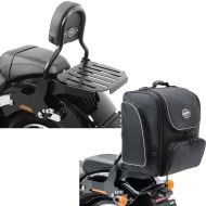 Sett: Sissybar egnet for Softail Sport Glide 18-24 Fast Driver-M + Sissybar bag TM4 halebag 39-49 L svart