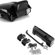 Sett: Toppdeksel barberhøvel egnet for Harley Davidson Touring modeller 14-24 Craftride + hengsler og lukking egnet for Harley Davidson Tour Pak toppkoffert 14-24 svart Craftride