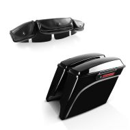 Sett: Sideveske sett egnet for Harley Davidson Touring 94-13 Craftride Stretched 35Ltr Black Latch + frontruteveske Craftride egnet for Harley Davidson Touring 1996-2013