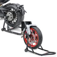 Sett: Enarmsstativ egnet for Ducati Diavel / S 11-22 arbeidsstativ Single-Classic + arbeidsstativ forhjul med gummierte fester for motorsykkeljekken foran