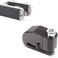 Sett: Kjølerediator egnet for Gas Gas EC / MC 200 / 250 / 300 07-17 + bremseskivelås alarm 110dB BS-Motoparts tyverisikring svart