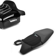 Set: Topcase King OLR Universal für Chopper Cruiser Custombikes + Gel Sitzkissen Neopren M Gelkissen Sitzauflage in schwarz_1