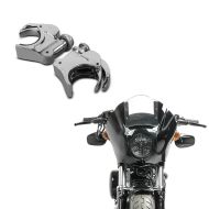 Sett: lampemaske MG8 egnet for Dyna Street Bob 06-17 lampebekledning + frontrutebraketter 49 mm Dyna Street Bob 06-17