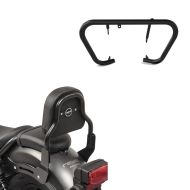 Sett: Sissy bar XS3 passer for Kawasaki VN 900 Classic / Custom 06-16 black + crash bar MB Kawasaki Vulcan/ VN/ 900 Custom 07-17 black