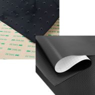 Sett: sidetank pad plate Motea Grip 48x48 cm svart + innpakning selvklebende film karbonfilm 75x100cm karbonlook 3D i svart