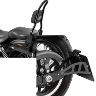 Sett: Sissy bar egnet for Harley Davidson Street Bob 09-17/LR Craftride Fast Rider-M svart + sideskiltholder egnet for Harley Davidson Dyna Low Rider S 16-17 CRB Craftride svart
