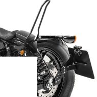 Sett: Sissy bar egnet for Harley Davidson Sportster 1200 Iron 18-20 Craftride Tampa + sideskiltholder som passer til Harley Davidson Sportster 1200 Iron 18-20 Craftride svart