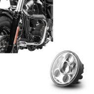 Sett: Crash bar egnet for Harley Davidson Sportster 2004-2020 Craftride Bart krom + frontlykt motorsykkel LED 5,75 tommer for choppers / tilpassede sykler i krom Craftride