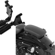 Sett: Pillion fotstøttesett med holder som passer for Harley Davidson Sportster Forty-Eight 48 14-20 BL1 Craftride + Pillion sugekopp setepute for tilpassede sykler Craftride Glider X svart