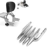 Sett: Sissy bar + bagasjehylle + dockingsett egnet for Harley Davidson Road King 97-08 krom Craftride + bagasjehylle egnet for Harley Davidson Electra-Street Glide -08, Road King Craftride