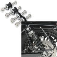 Sett: Maskinvaresett for docking egnet for Harley Davidson Sportster 2004-2020 Craftride monteringssett + salveskeholder egnet for Harley Davidson Sportster 04-20 svart Craftride