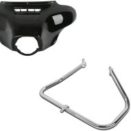 Sett: Batwing fairing egnet for Harley Davidson Touring 14-24 Craftride + crash bar egnet for Harley Davidson Touring 09-24 Craftride TR2 krom
