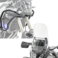 Sett: Fairing beskyttelsesstang XL egnet for Yamaha Tenere 700 19-24 Motoguard tank crash bar på toppen + turskjerm egnet for Yamaha Tenere 700 19-24 Airad frontrute klar