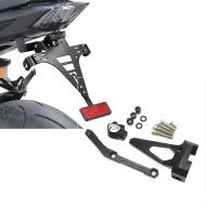 Sett: nummerskiltholder egnet for Yamaha MT-09 17-20 nummerskiltholder med belysning Zaddox + styredemperholder egnet for Yamaha MT-09 13-20 brakett Zaddox HL1 svart