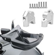 Sett: Styrestige 30mm egnet for BMW R 1200 GS / Adventure 13-18 Tourtecs sølv + håndbeskytterforlengelse egnet for BMW R 1200 GS 13-18 Motoguard røykgrå