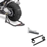 Sett: Dekkvarmersett egnet for Honda CBR 1000 RR Fireblade / SP / SP-2 Laguna Seca 60-80°C svart + clip-on styresett som passer til Honda CBR 1000 RR Fireblade / SP Clip On 22mm og griper Zaddox S-G1
